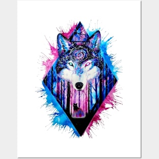 Galaxy Wolf Posters and Art